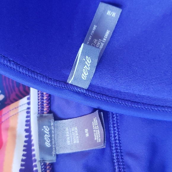 Aerie Colorful Striped Bikini Top and Bottoms - Picture 5 of 5